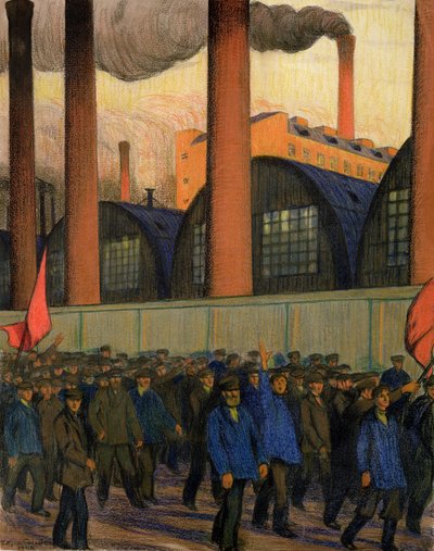 Strike by Boris Mikhailovich Kustodiev